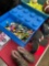 Assorted games, toys, hats, tennis balls, child's size 3 tennis shoes, etc