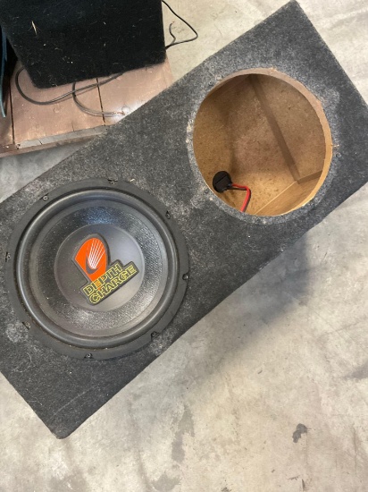 Subwoofer with one 10" speaker. Box 12" x28" 13"