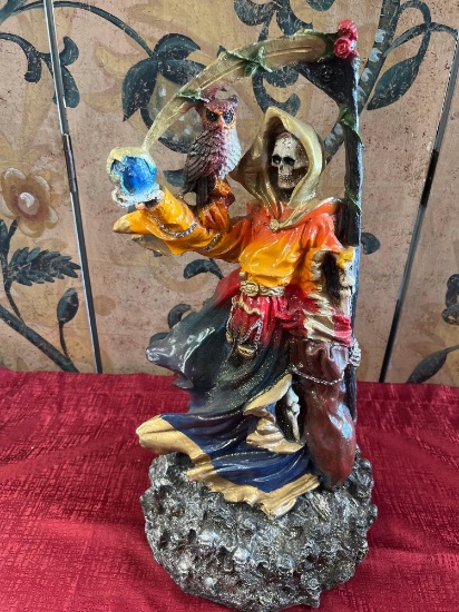 18" skeleton statue
