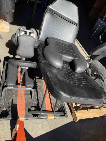 Tattoo chairs, assembly required, may be missing parts.