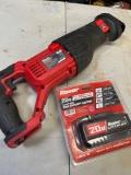 Bauer reciprocating saw untested & new Bauer battery