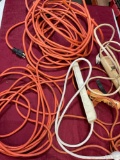 Assorted electrical cords & surge suppressor strips. 5 pieces