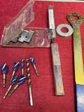 Ridgid Universal pipe dies, Irwin speedbor bit, assorted speedbor drill bits, Company23 sprocket