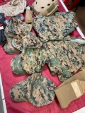 Helmet, shirts, hats, etc. 12 pieces