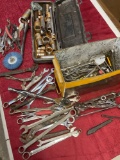 Assorted tools & ammo box