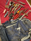 Swing an back pack & assorted tools. 28 pieces