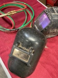 Welding helmets & welding hose with attachment. 3 pieces