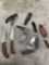 Grouping of Foldable & Fixed blade knives. 10 pieces