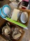 Large lot of assorted kitchen items & scale