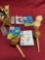 Grouping of Misc items, Maracas, Candles, Smart calming device, etc