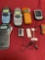 Grouping of assorted label makers, Listen Up device, Apple Remote, HP Ipac, etc. No cords, 9pcs.