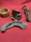 Assorted wood/ bowl & coral. 4 pieces