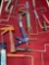 Assorted roller handles & caulk guns. 15 pieces
