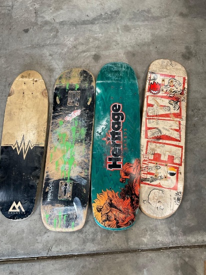 Skateboard decks. 4 pieces