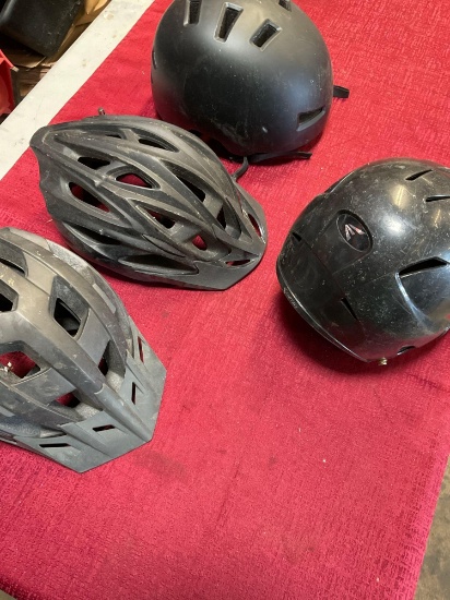 Assorted helmets. 4 pieces