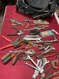 Nike duffle bag and assorted tools. Over 40 pieces