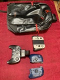 Jordan backpack and 3 controllers