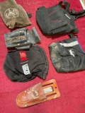 Assorted tools bags and belt attachments. 6 pieces