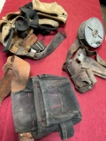 3 tool belts with pouches/ attachments