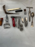 Grouping of multi tools, foldable knives, etc. 13 pieces