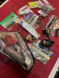 Cardinal 553 & Shakespeare reels and assorted bait, hooks. 13 pieces