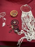Dream catchers and basket. 4 pieces