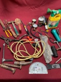 Assorted gardening tools, gauges, etc. Over 30 pieces