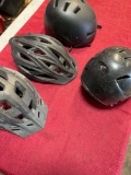 Assorted helmets. 4 pieces