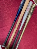 Assorted baseball bats. 4 pieces