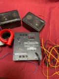2) Unic model 3707 3 way type speakers 1) Polkaudio powered subwoofer turned on & car dump valve
