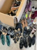 Large lot of assorted styles & size shoes. Over 30 pairs
