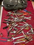 Backpack and assorted tools. Over 50 pieces