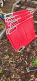4 ) Folding Aluminum Camp Cot Red