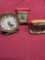 Vintage Seth Thomas & Bradley foldable clocks G Revel table clock