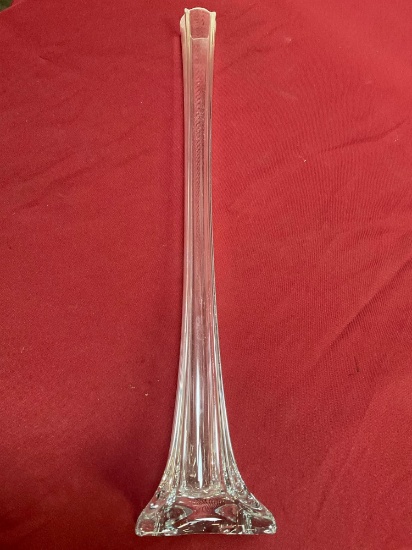 24" new glass tower vase. 6 pieces