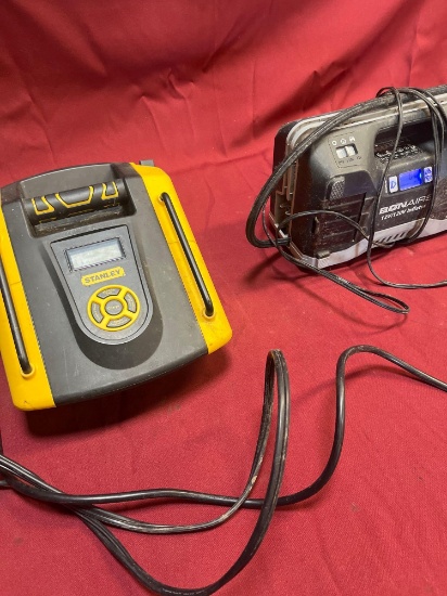 Stanley battery charger & Bonaire inflator, both turned on