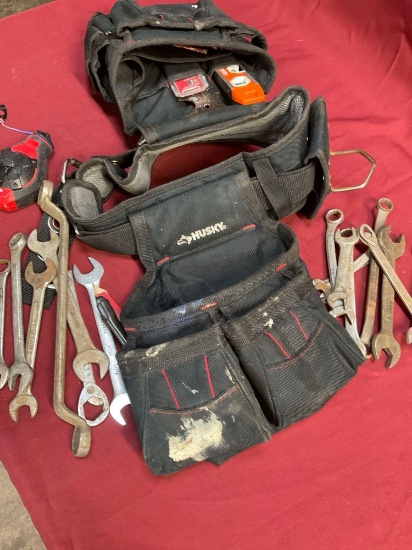 Husky dual tool bag with assorted tools. Over 20 tools
