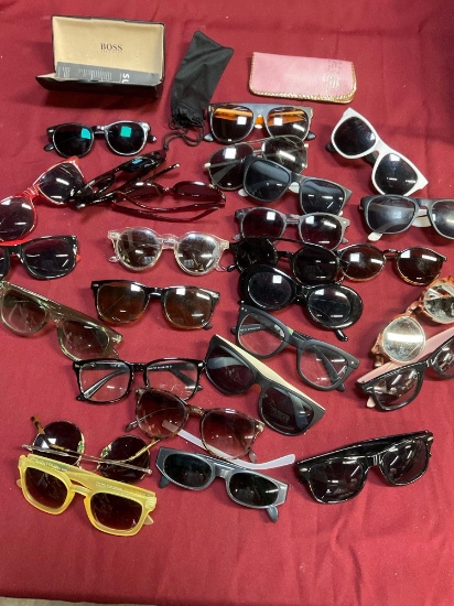Assorted glasses & empty cases. 30 pieces