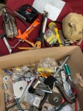 Assorted tools/ items. Orcon Kool top iron, Saw no cord, caulk guns, etc. Over 30 pieces