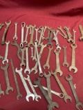 Assorted wrenches. Over 40 pieces