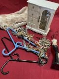 Entangled custom jewelry, jewelry box & doll display, Ike Behar shoulder scarf