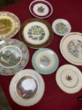 Assorted collectable plates. 9 pieces
