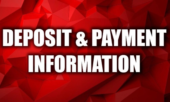 ***DEPOSIT/ PAYMENT. DO NOT BID ON THIS ITEM. JBA DOES NOT SHIP***