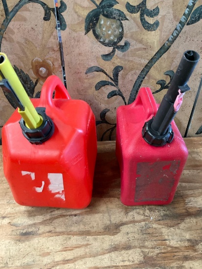 1 & 2 gallon gasoline containers. 2 pieces