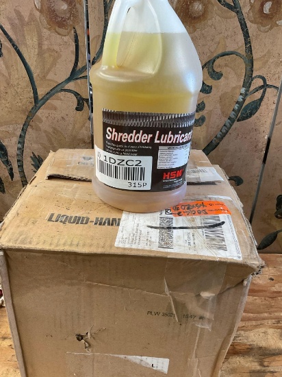 New HSM Shredder Lubricant. 4 bottles 1 gallon each