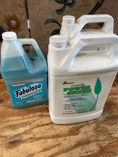 1) Fabuloso 1 gallon degreaser 2) over Green cleaner/ degreaser 1 gallon each