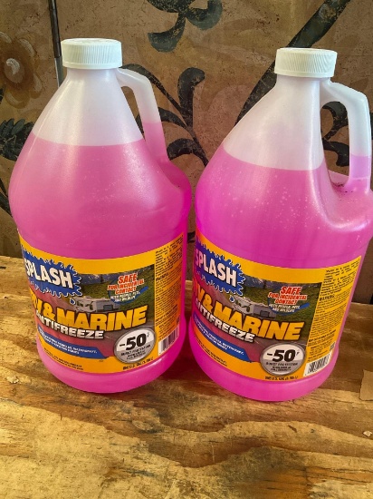 New Splash RV/marine, 2 bottles, 1 gallon each antifreeze