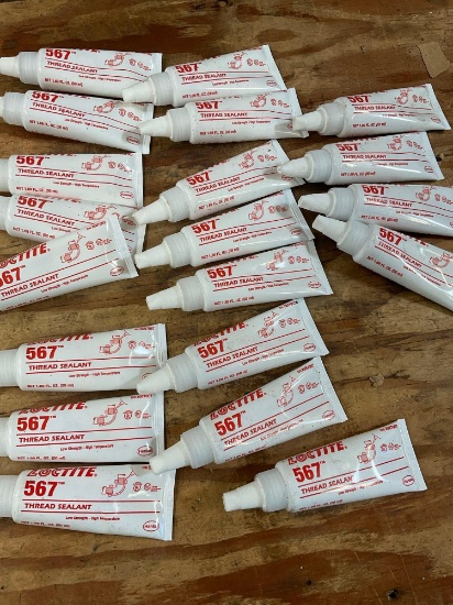 New Loctite 567 thread sealant. 20 bottles 1.69 oz each, expiration Nov 2023