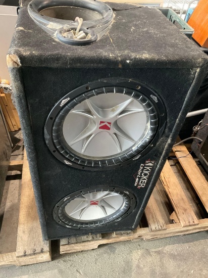 12" dual Kicker Livin Loud subwoofer. Box 16" x 32" x 16"