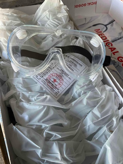 Box of New medical goggles, 15 pieces in box